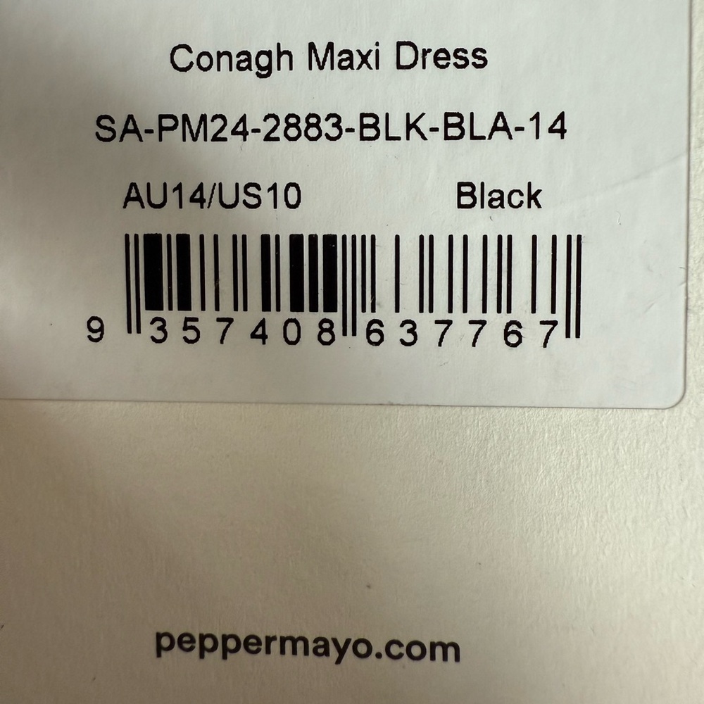 NWT PEPPERMAYO Conagh Maxi Dress Whimsigoth Witchy Flirty Black Strapless US 10 - Picture 5 of 9